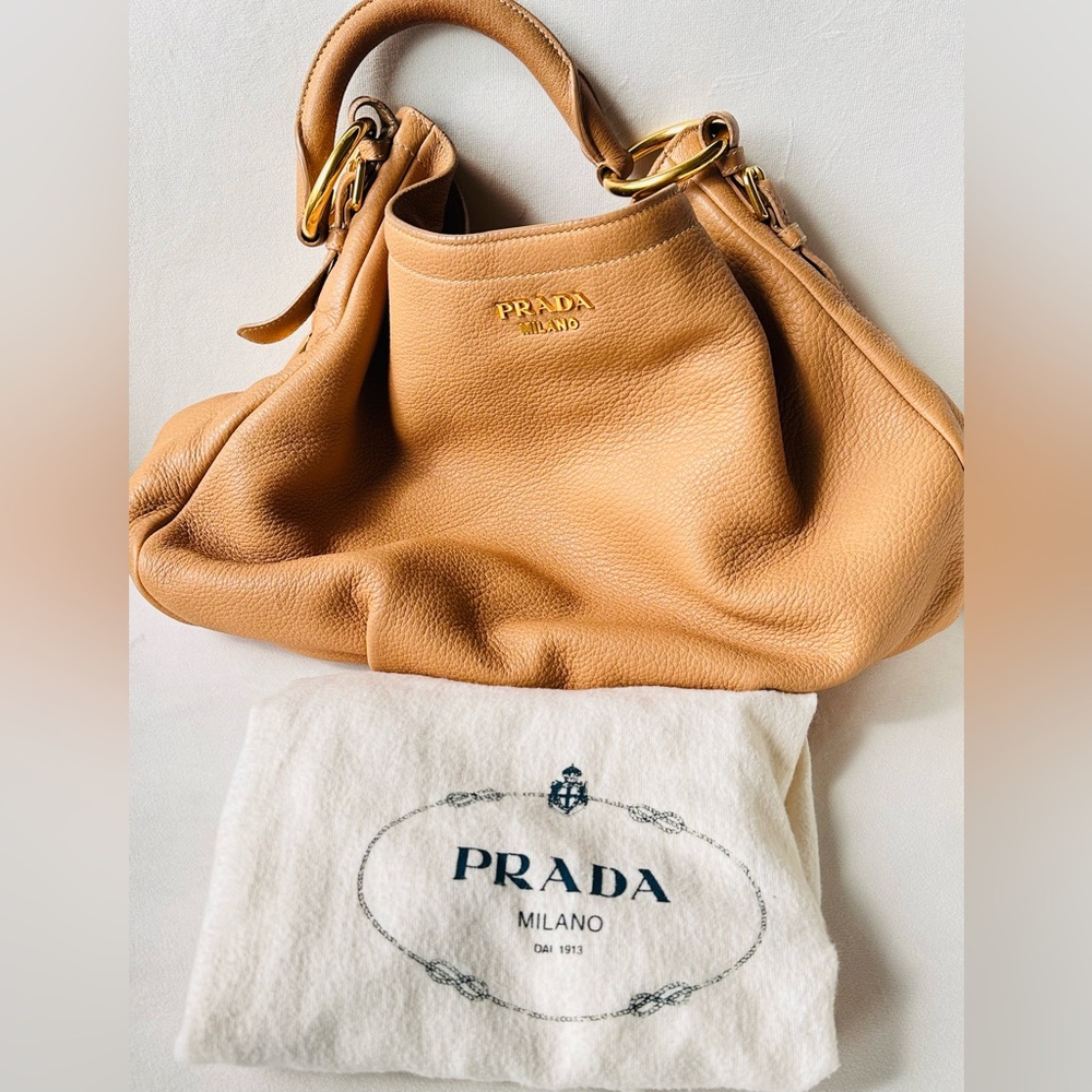 SOLD ❗️PRADA Vitello Daino Shoulder Bag Beige - Picture 7 of 15